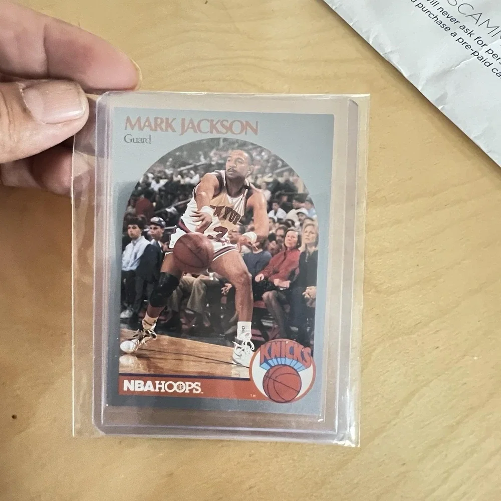 1990-91 NBA Hoops MARK JACKSON #205 w/ Lyle & Erik‎ Menendez Brothers Courtside